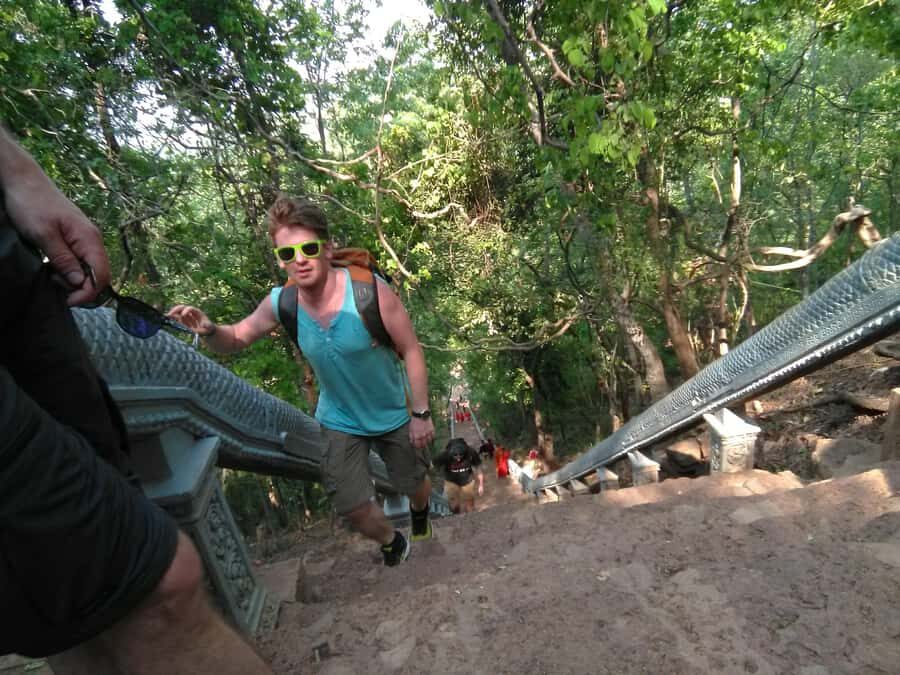 Battambang family tuktuk tour BambooTrain/Wat Banan/Bat cave - Bamboo Train: the ride is the point, not a photo stop