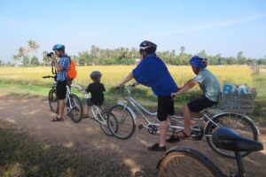Short Cycling at Countryside - Pedaling from downtown toward Chreav village