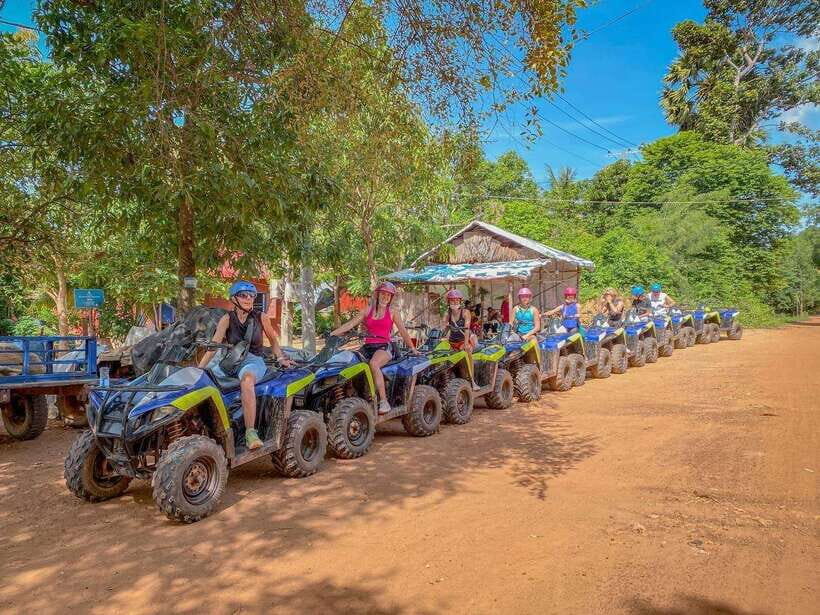 Siem Reap: Countryside Khmer village Tour by Quad Bike & ATV - Buddhist temple stop: color and meaning with less fuss