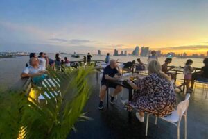 Sunset Cruise with free flow beer, soft drinks & fruit platter - The real cultural payoff: Silk Island by tuk-tuk